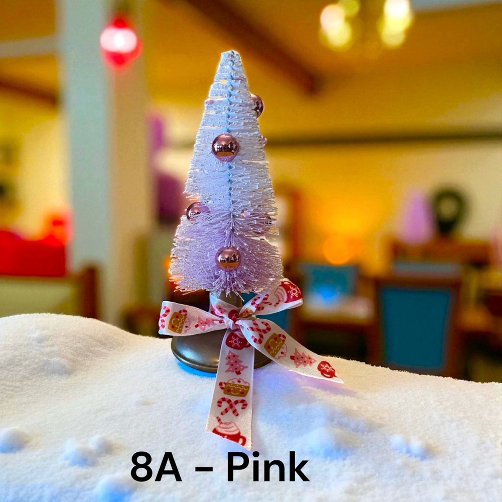Handmade Pink Christmas Tree with Ornaments